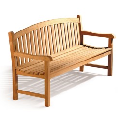 Clivedon 3 Seater Garden Bench, Teak – 1.5m