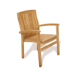 Bali Teak Stacking Outdoor Chair
