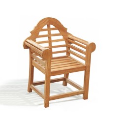 Children's Teak Outdoor Chair, Lutyens-Style