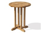 Canfield Teak Small Round Wooden Table – 0.6m