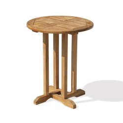 Canfield Teak Small Round Wooden Table – 0.6m