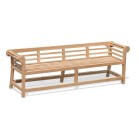 Teak Lutyens-Style Garden Bench, Low Back – 2.25m