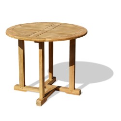 Canfield Teak Small Round Garden Table – 0.8m