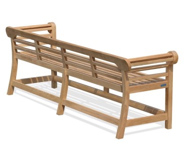 Teak Lutyens-Style Garden Bench, Low Back – 2.25m 2