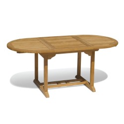 Brompton Bijou Extendable Teak Table, Single-Leaf – 1.2 - 1.8m