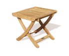 Cheltenham Adjustable Footstool, Teak Side Table