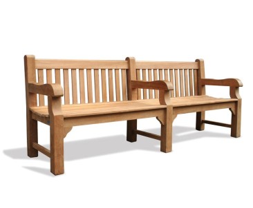 Balmoral Large Heavy-Duty Park Bench with 3 arms – 2.4m 2