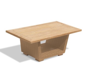 Sorrento Teak and Rattan Coffee Table 2