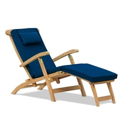Halo Teak Steamer Chair with cushion