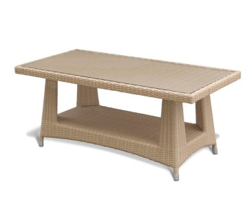 Riviera Rattan Glass-Top Coffee Table 2