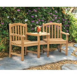 Clivedon Teak Companion Seat, Jack and Jill Seat