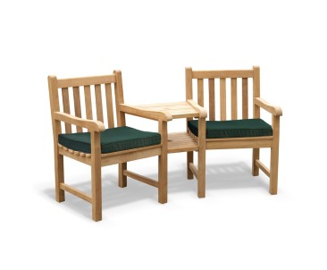 Windsor Teak Companion Seat, Jack and Jill Bench 2