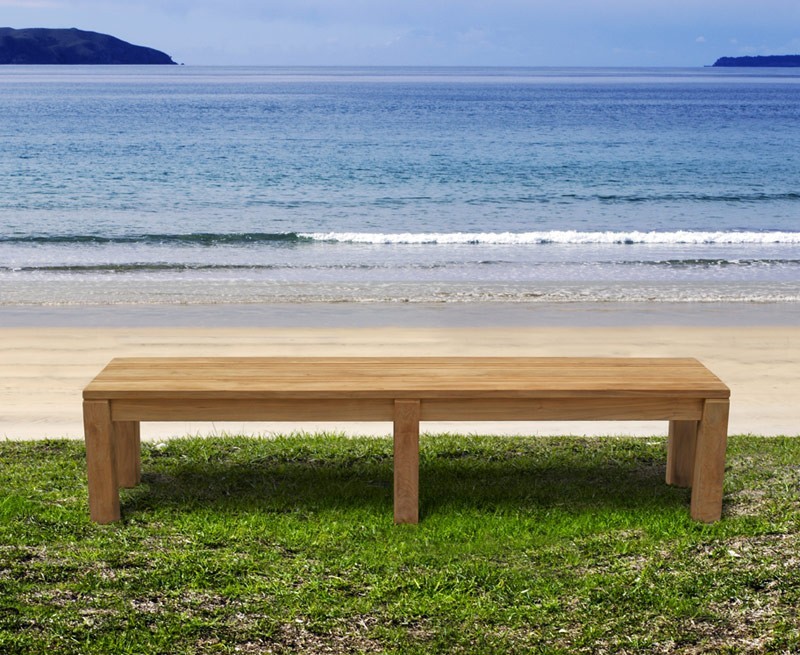 Rattan backless bench discount