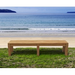 2m backless garden bench