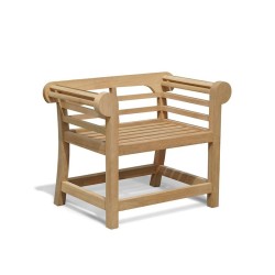Lutyens-Style Armchair, Low Profile Teak Garden Chair
