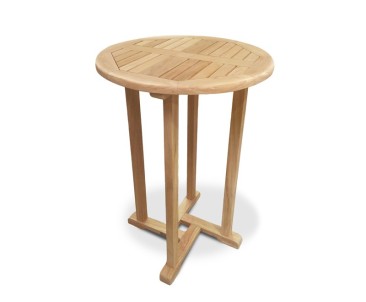 Canfield Outdoor Wooden Poseur Table, Round – 0.7m 2