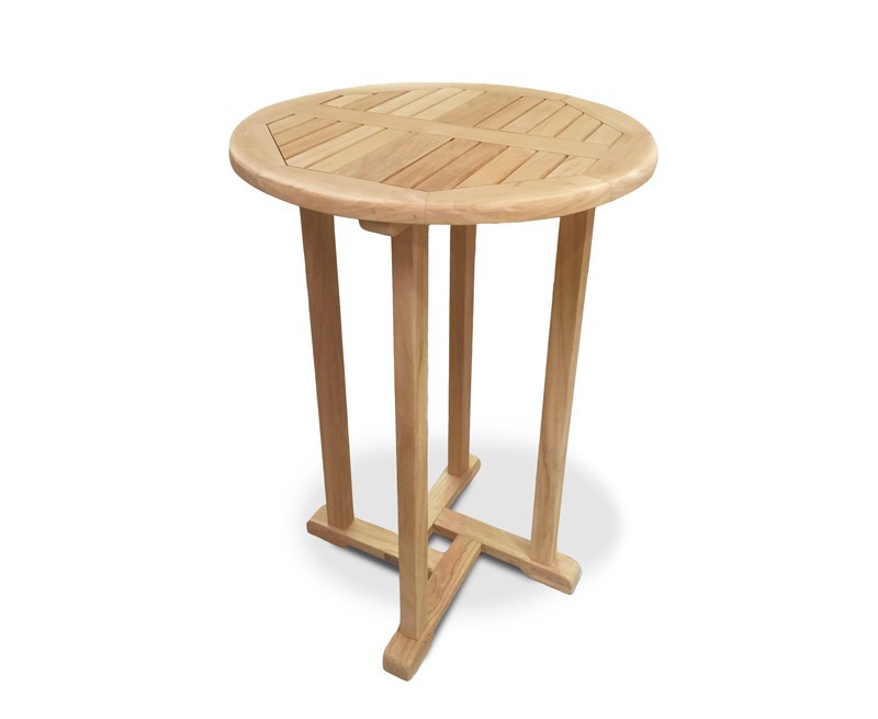 Canfield Outdoor Bar Table Wooden Poseur Table Round 0.7m