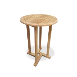 Canfield Outdoor Wooden Poseur Table, Round – 0.7m