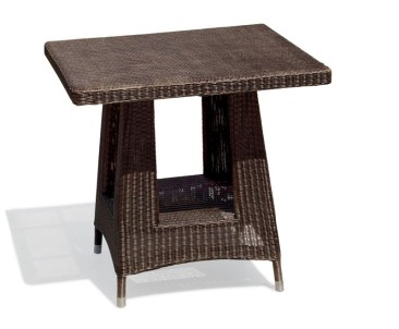 Riviera Rattan Square Dining Table, Loom Weave – 0.8m 2