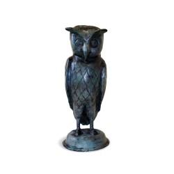 Large Owl Garden Ornament, Brass Outdoor Statue