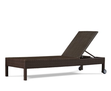 Rio Rattan Reclining Sun Lounger with wheels