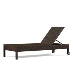 Rio Rattan Reclining Sun Lounger with wheels