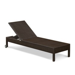rattan reclining sun lounger
