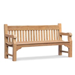 Banchory Solid Wood Teak Park Bench – 1.8m