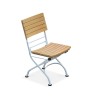 Bistro Teak & Metal Folding Chair - Satin White