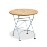 Round Bistro Table, Wooden Garden Bistro Table, Satin White – 0.8m