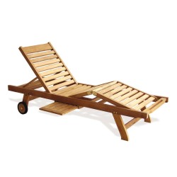 Luxury Sun Lounger, Teak