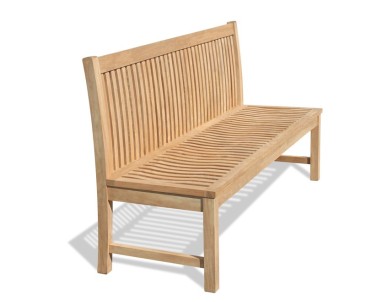 Canterbury Dining Bench Seat with back, Teak – 1.8m, Armless 2