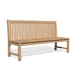 Canterbury Dining Bench Seat with back, Teak – 1.8m, Armless