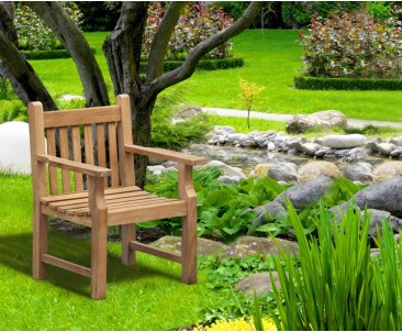 Taverners Teak Wooden Garden Armchair 2