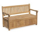 Windsor Wooden Garden Storage Bench with arms – 1.5m