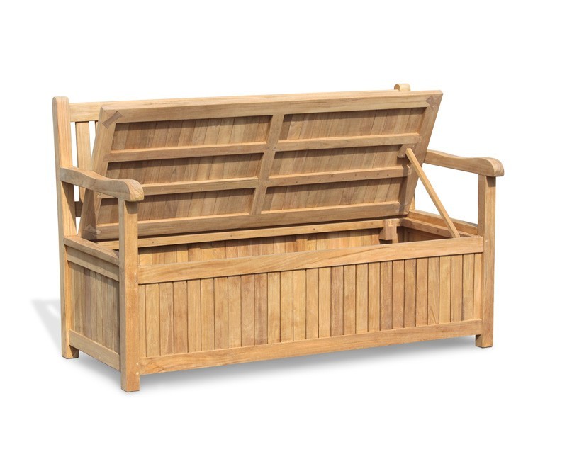 Windsor Teak Storage Bench with Arms 1.5m