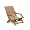 Riviera Garden Lounge Chair, Teak and Rattan Easy Chair