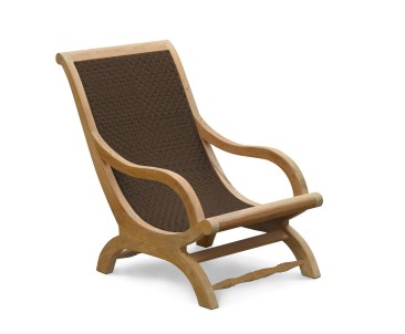 Riviera Garden Lounge Chair, Teak and Rattan Easy Chair 2