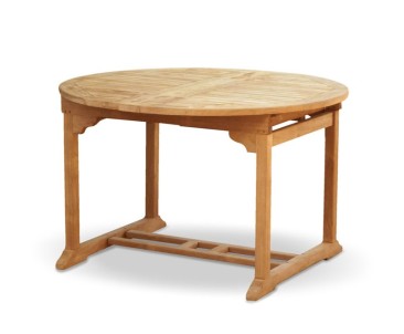 Brompton Teak Extending Garden Table, Double Leaf, Oval – 1.2 - 1.8m 2