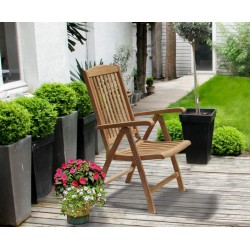 teak garden recliner