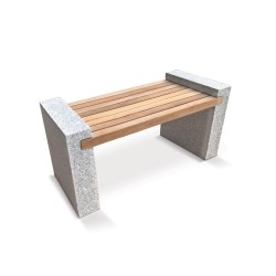 Gallery Granite and Teak Bench – 1.3m