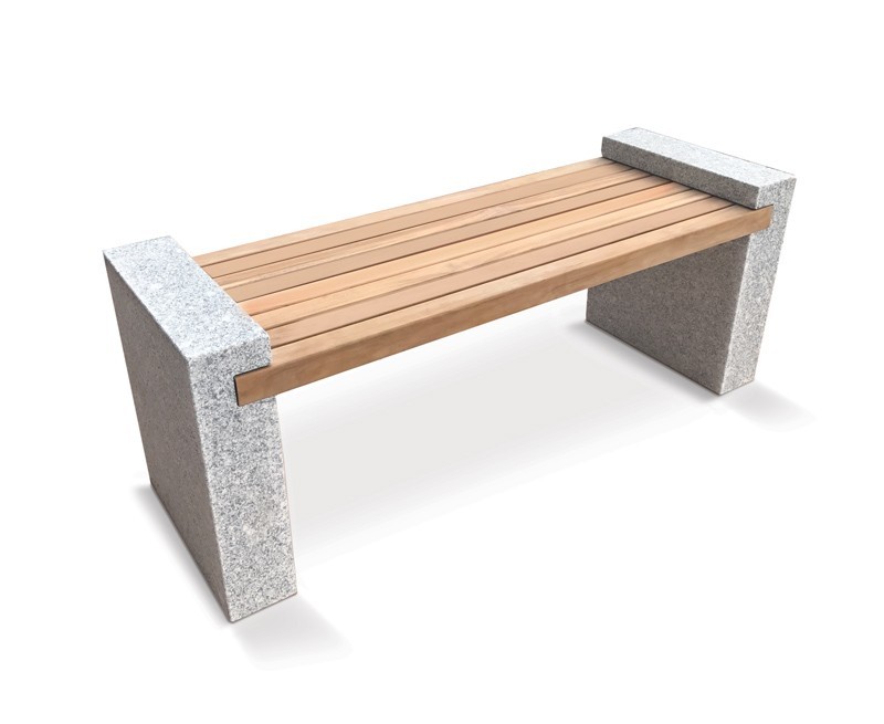 Gallery Teak and Granite Garden Bench – 1.6m