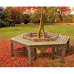 hexagonal tree bench
