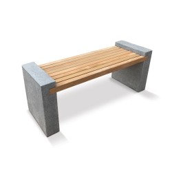 Gallery Teak and Granite Garden Bench – 1.6m