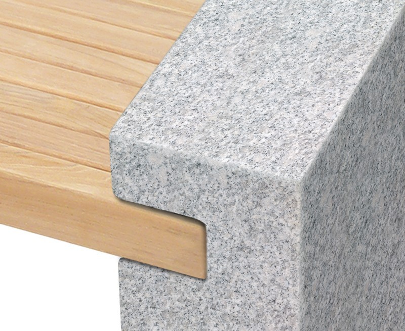 Gallery Teak and Granite Bench - 1.3m Gallery Teak and Granite Bench - 1.3m