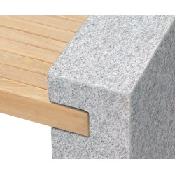 Gallery Teak and Granite Bench - 1.9m