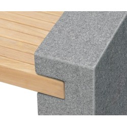 Gallery Teak and Granite Bench - 1.9m