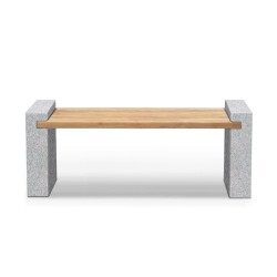 Gallery Teak and Granite Bench – 1.6m