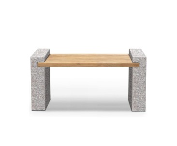 Gallery Granite and Teak Bench – 1.3m