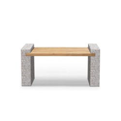 Gallery Granite and Teak Bench – 1.3m